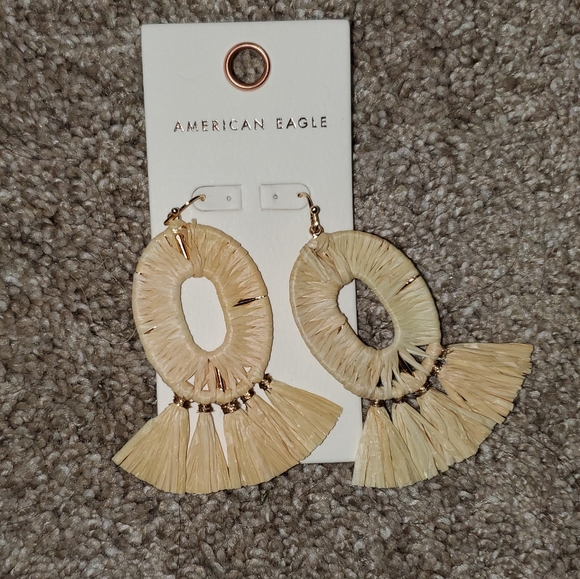 American Eagle Outfitters Jewelry - AE Raffia Tassel Earrings